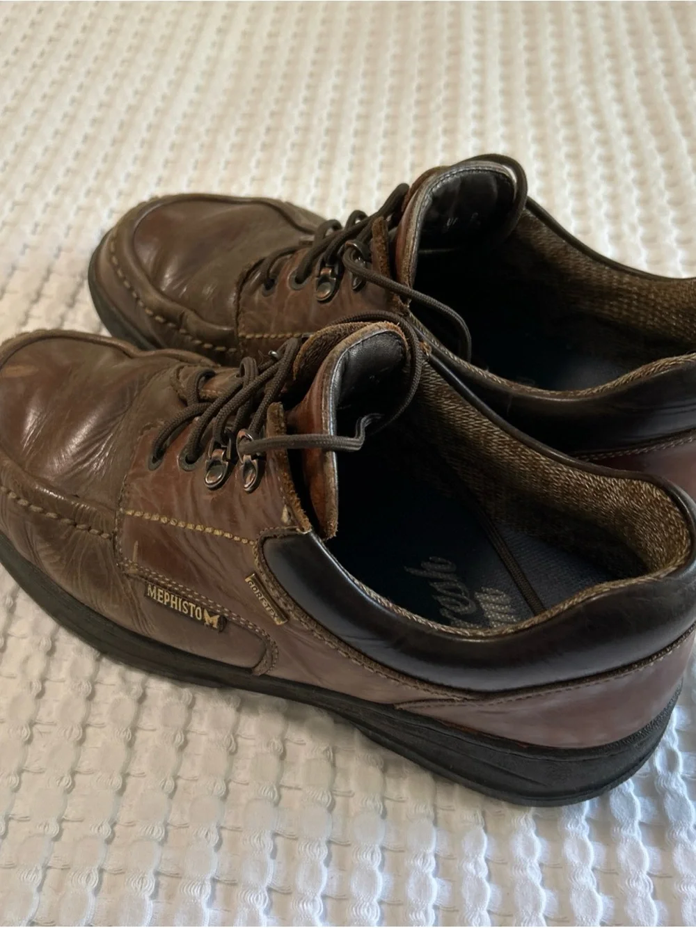 Mephisto Leather Low Hiking Walking Lace-Up Sneaker GoreTex Men’s US 9.5 EU 9